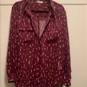 Leopard Equipment Silk Button Up